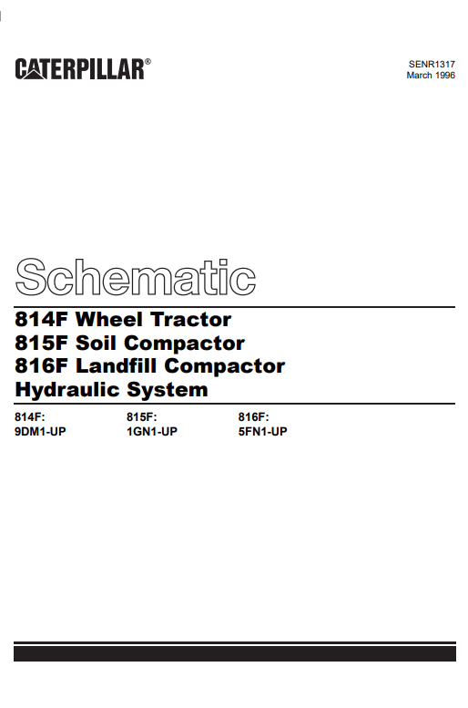Caterpillar Cat 816F Landfill Compactor Electrical and Hydraulic Schematic Manual PDF | S/N 5FN