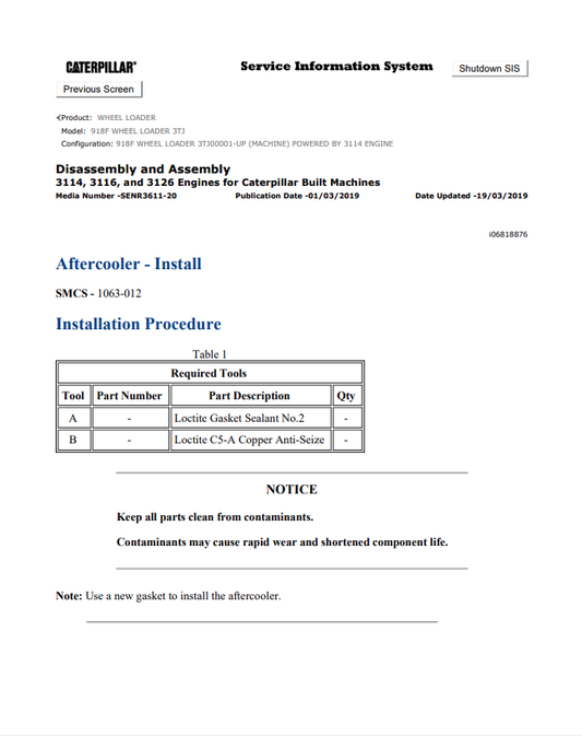 Caterpillar Cat 918F Wheel Skidder Service and Repair Manual PDF | S/N 3TJ