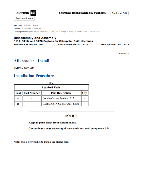 Caterpillar Cat 928F Wheel Loader Service and Repair Manual PDF | S/N 2XL