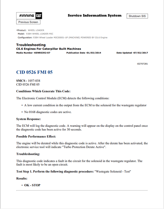 Caterpillar Cat 938H Wheel Loader Service and Repair Manual PDF | S/N MJC