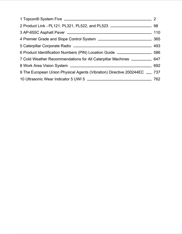 Caterpillar Cat AP-655C Asphalt Paver Operation and Maintenance Manual PDF | S/N AYP