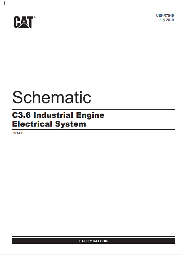 Caterpillar Cat C3.6 Industrial Engine Electrical System Schematic Manual PDF | S/N J37