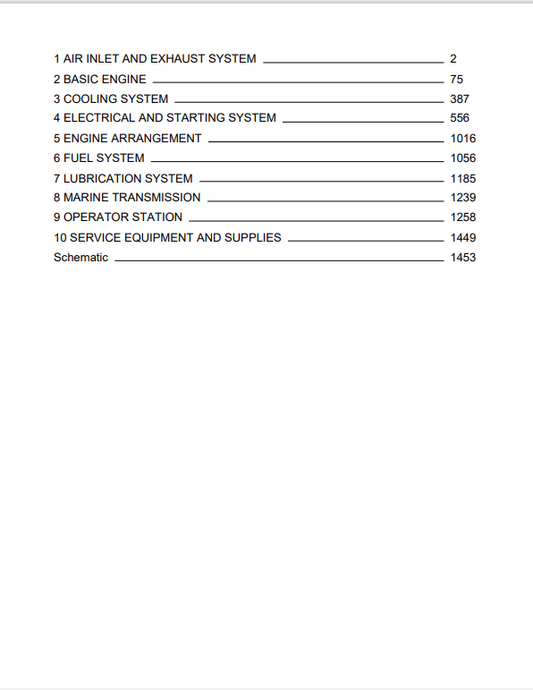 Caterpillar Cat C30 Marine Engine Service and Repair Manual PDF | S/N CLX