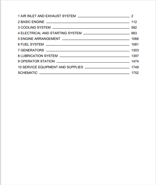 Caterpillar Cat C6.6 Generator Set Service and Repair Manual PDF | S/N N6D