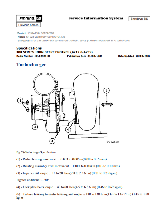 Caterpillar Cat CP-323 Vibratory Compactor Service And Repair Manual PDF | S/N 6JD