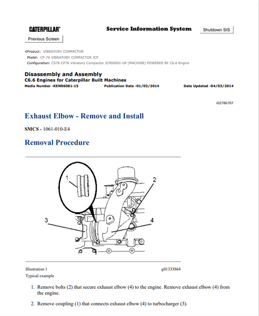 Caterpillar Cat CP-76 Vibratory Compactor Service and Repair Manual PDF | S/N JCP