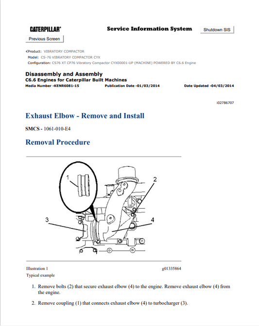 Caterpillar Cat CS-76 Vibratory Compactor Service and Repair Manual PDF | S/N CYX