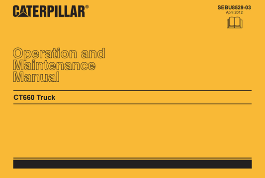 Caterpillar Cat CT660 Truck Operation and Maintenance Manual PDF | S/N TRZ