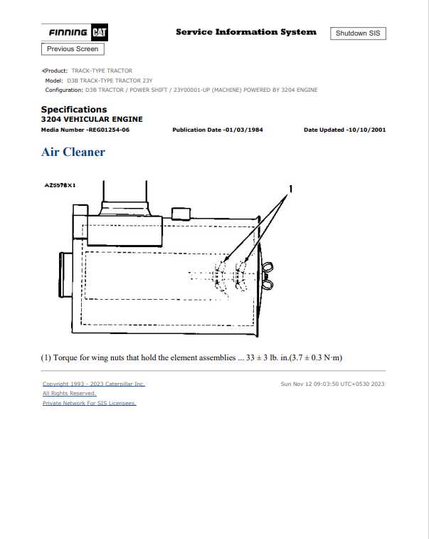 Caterpillar Cat D3B Track-type Tractor Service and Repair Manual PDF | S/N 23Y