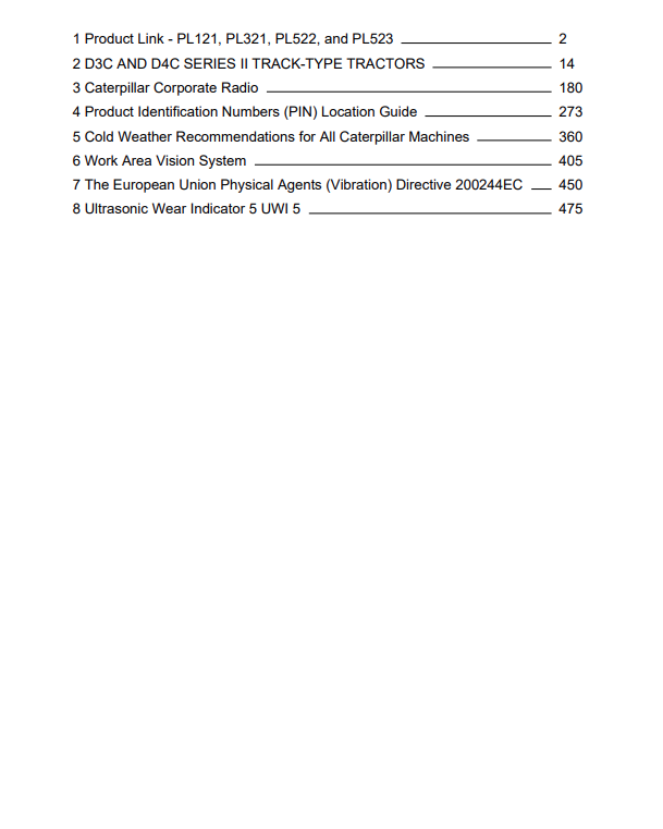 Caterpillar Cat D3C II Track-type Tractor Operation and Maintenance Manual PDF | S/N 5CJ