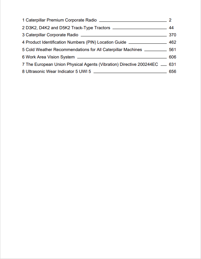 Caterpillar Cat D4K2 XL Track-type Tractor Operation and Maintenance Manual PDF | S/N KMM