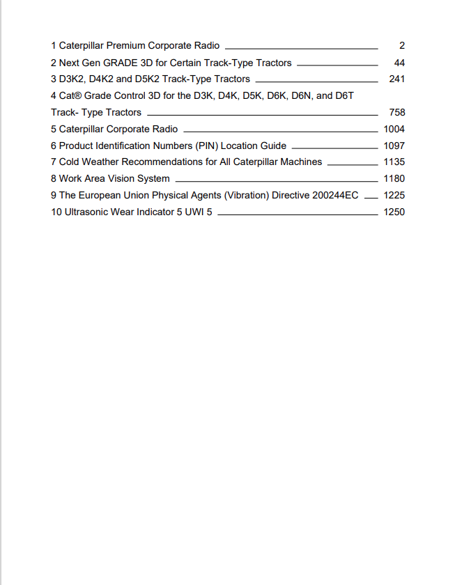Caterpillar Cat D5K2 LGP Track-type Tractor Operation and Maintenance Manual PDF | S/N KY2