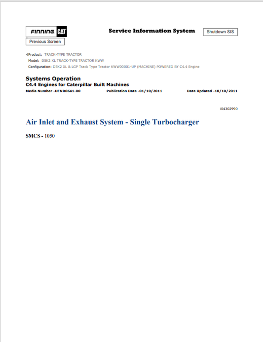 Caterpillar Cat D5K2 XL Track-type Tractor Service and Repair Manual PDF | S/N KWW