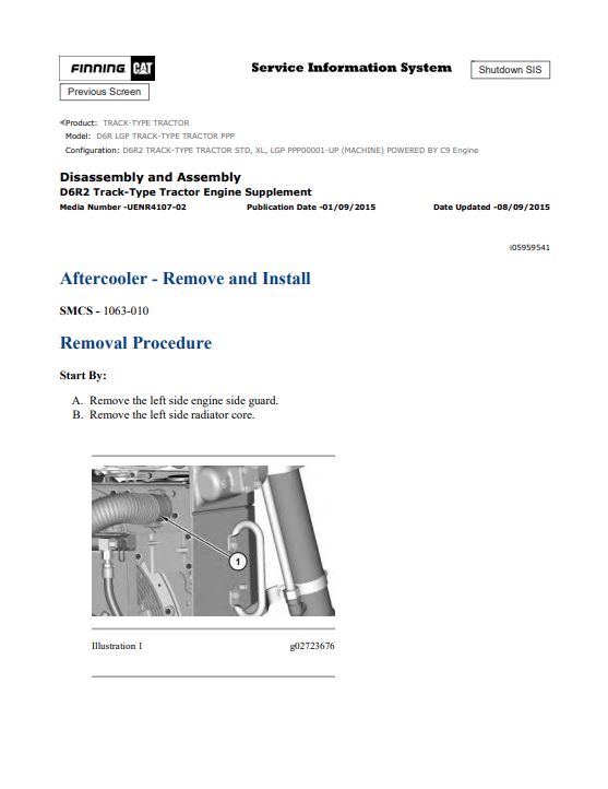 Caterpillar Cat D6R LGP Track-type Tractor Service and Repair Manual PDF | S/N PPP