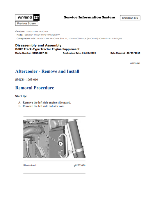 Caterpillar Cat D6R LGP Track-type Tractor Service and Repair Manual PDF | S/N PPP