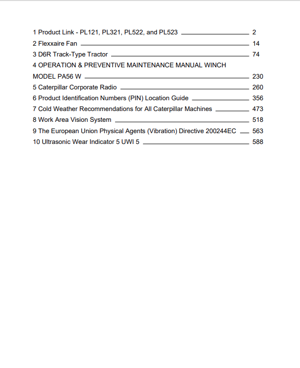 Caterpillar Cat D6R Track-type Tractor Operation and Maintenance Manual PDF | S/N 7DR
