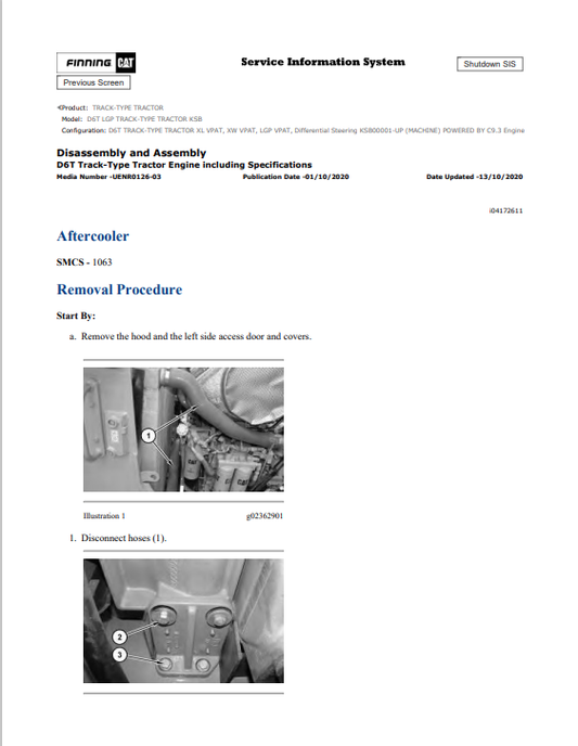 Caterpillar Cat D6T LGP Track-type Tractor Service and Repair Manual PDF | S/N KSB