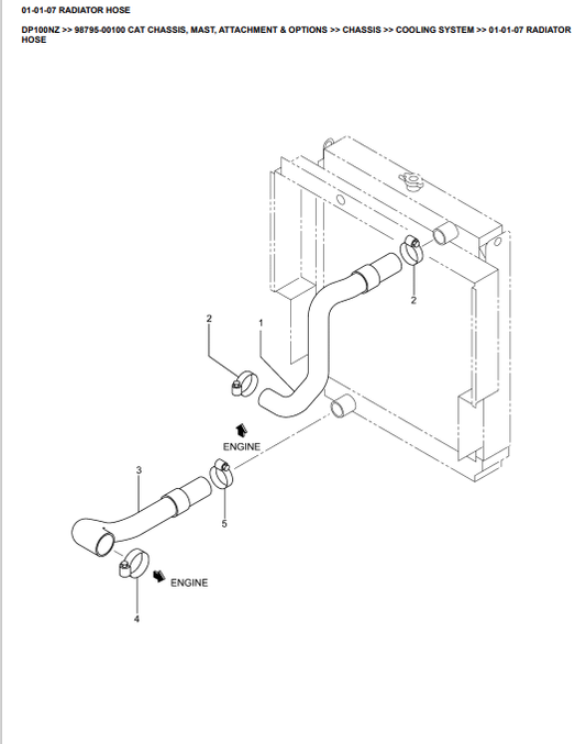 Caterpillar Cat DP100NZ Parts Catalogue Manual PDF | S/N 98795-00100