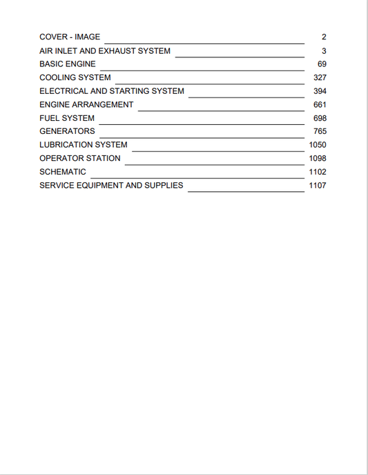 Caterpillar Cat G3406 Generator Set Service and Repair Manual PDF | S/N 7DF