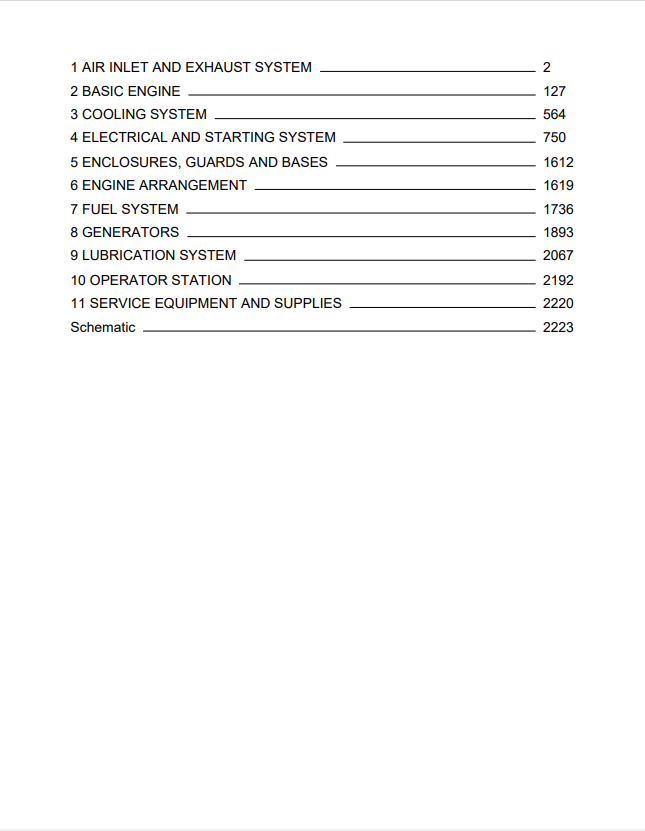 Caterpillar Cat G3516 Generator Set Service and Repair Manual PDF | S/N CPG