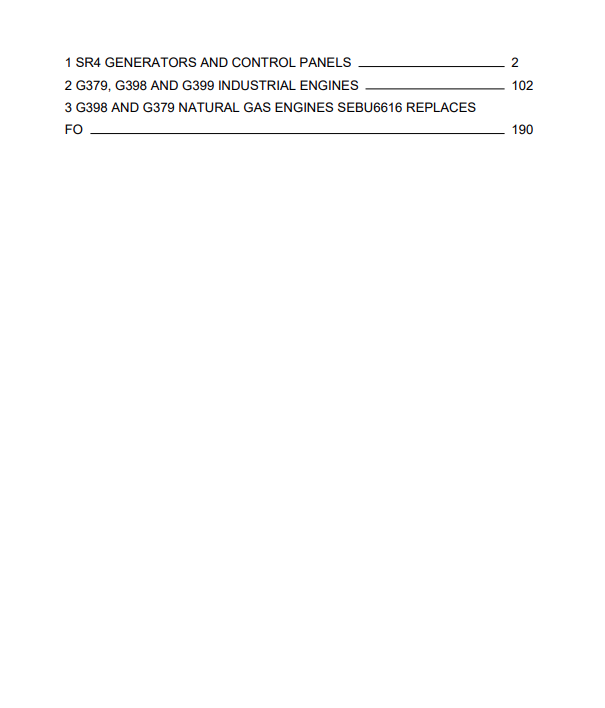 Caterpillar Cat G379A Gas Engine Operation And Maintenance Manual PDF | S/N 72B
