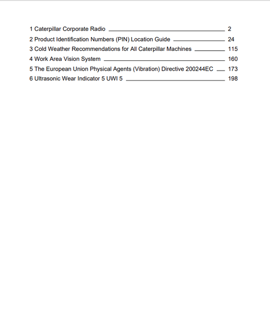 Caterpillar Cat TH357D Telehandler Operation and Maintenance Manual PDF | S/N TD6