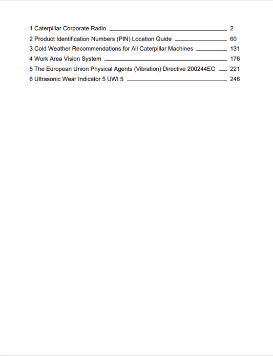 Caterpillar Cat TH62 Telehandler Operation and Maintenance Manual PDF | S/N 3LN