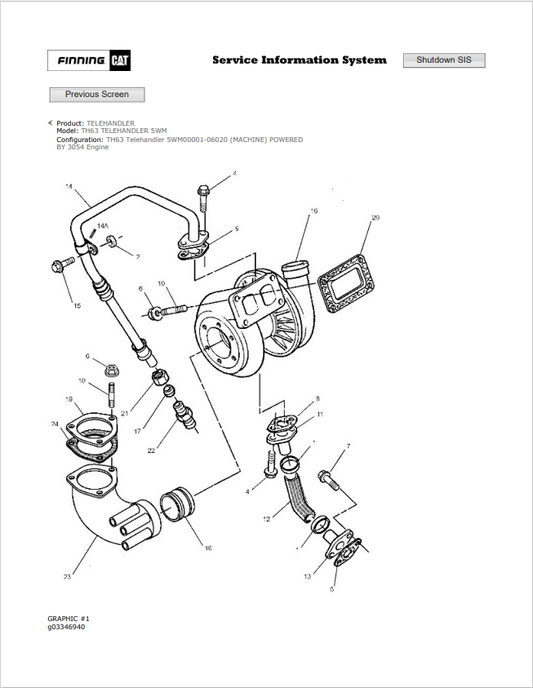 Caterpillar Cat TH63 Telehandler Parts Catalogue Manual PDF | S/N 5WM