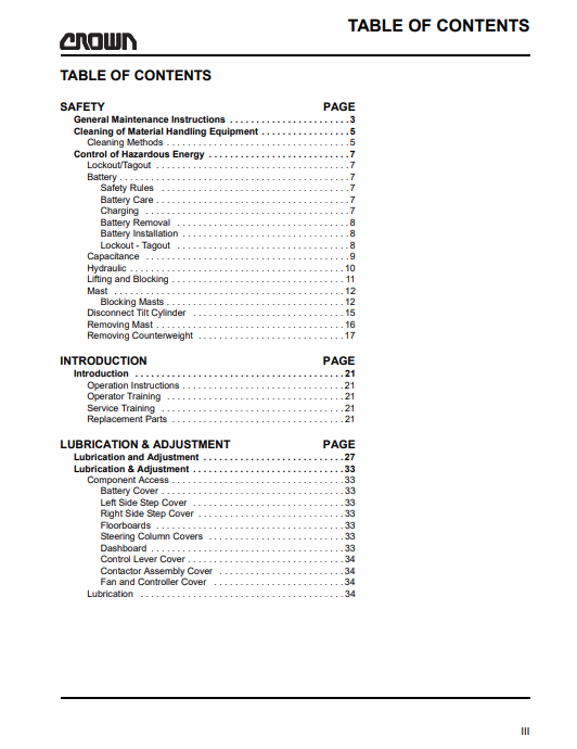 Crown Forklift FC 4500 Series AC Traction Service Repair &amp; Parts Catalogue Manual - PDF File Download