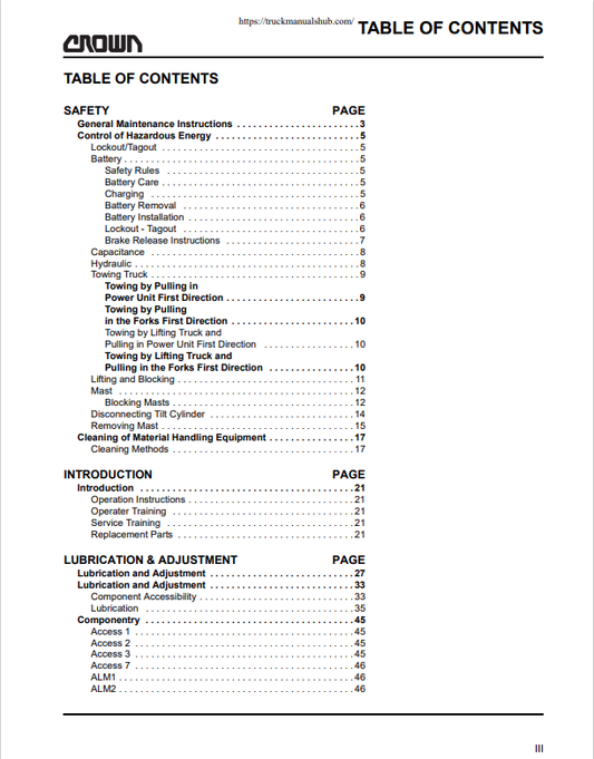Crown Forklift RC 5500 Series AC Traction Service Repair Manual - PDF File Download