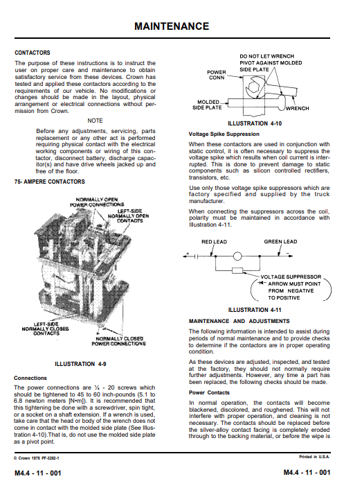 Crown Forklift SP 48 Stock Picker Service Repair Manual - PDF File Download