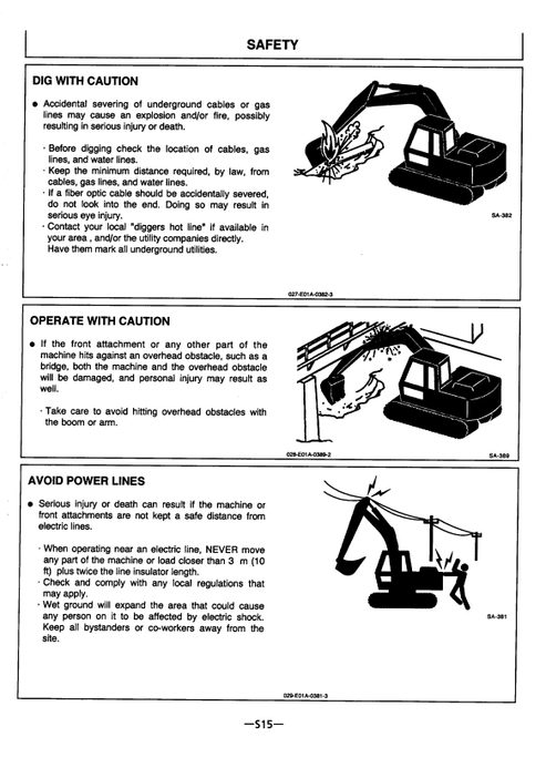 EX750-5 & EX800H-5 John Deere Hitachi Operator Manual EM17C31 PDF