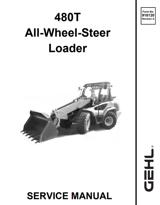 GEHL 480T ALL WHEEL STEER LOADER SERVICE MANUAL 918120 - PDF