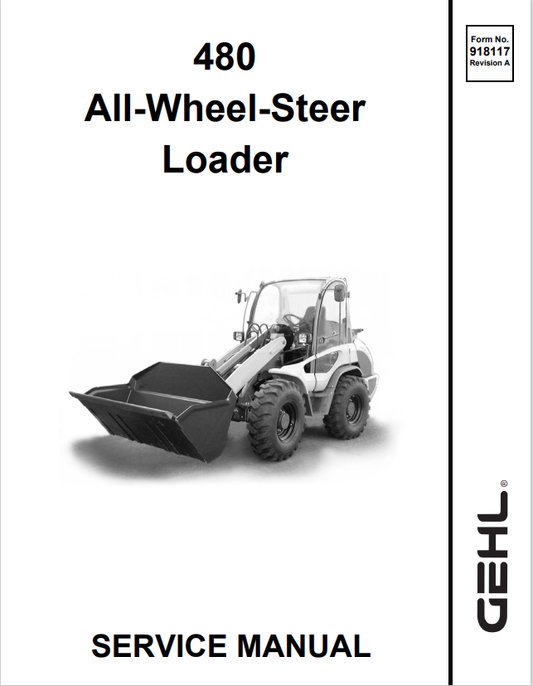 GEHL 480 ALL WHEEL STEER LOADER SERVICE MANUAL 918117 - PDF