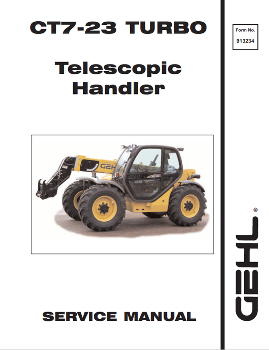 GEHL CT7-23 TURBO TELECOPIC HANDLER SERVICE MANUAL 913234 - PDF
