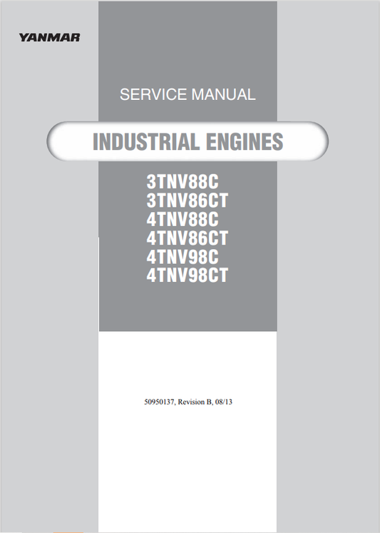 GEHL YANMAR 3TNV88C, 3TNV86CT, 4TNV88C, 4TNV86CT, 4TNV98C, 4TNV98CT INDUSTRIAL ENGINE SERVICE MANUAL 50950137- PDF