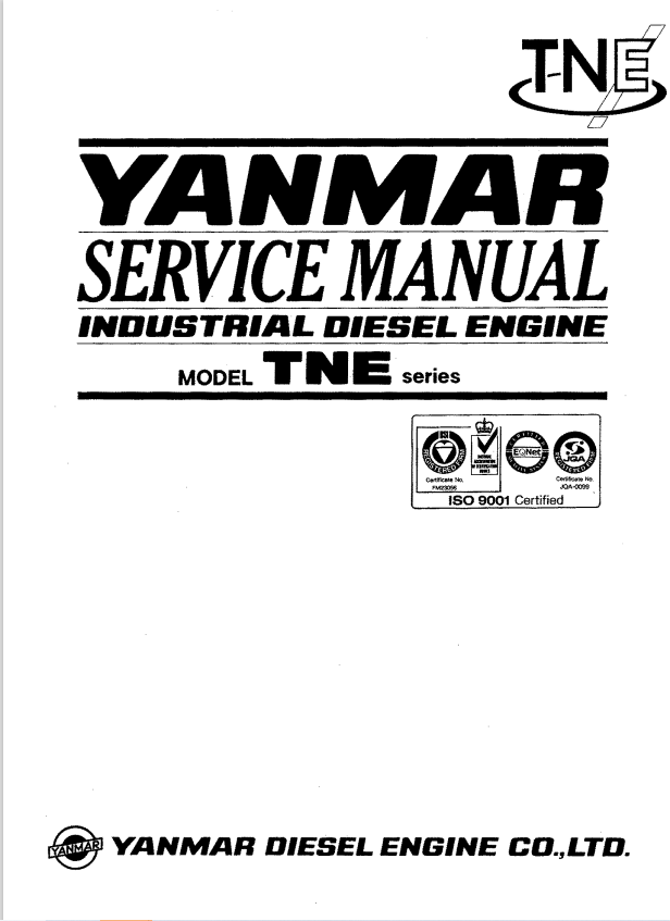 GEHL YANMAR TNE SERIES INDUSTRIAL DIESEL ENGINE SERVICE MANUAL 915185 - PDF