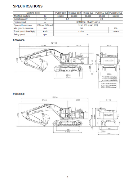 GEN00101-02 Field Assembly Manual for Komatsu PC600-8E0 through PC700LC-8E0 Excavators
