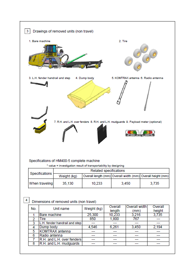 GEN00134-00 Field Assembly Manual for Komatsu HM400-5 Articulated Dump Truck