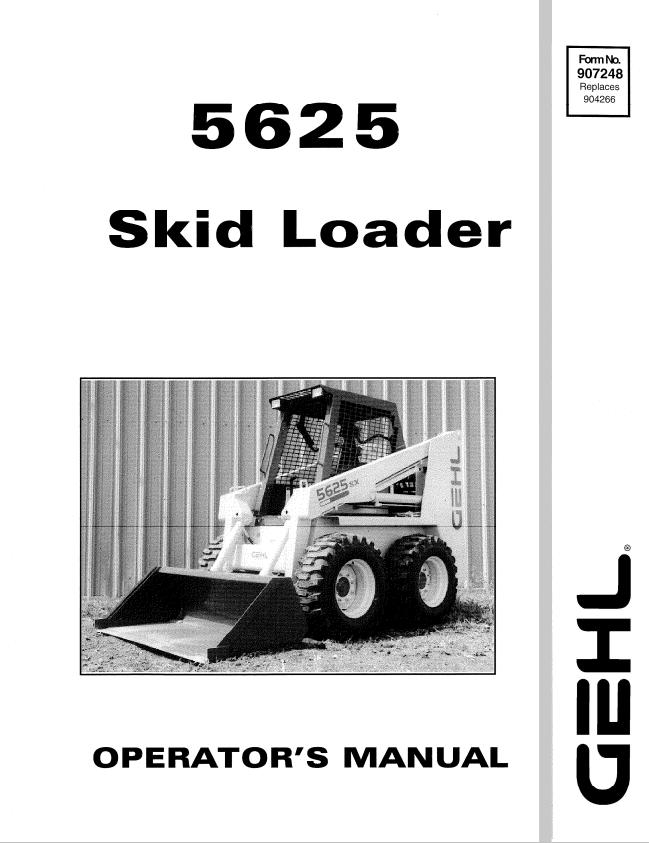 GHEL 5625 SKID LOADER OPERATOR MANUAL 907248 - PDF