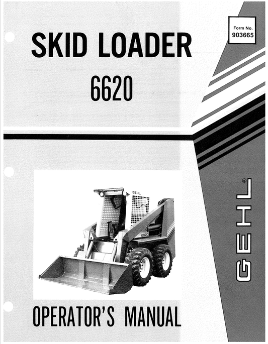 GHEL 6620 SKID LOADER OPERATOR MANUAL 903665 - PDF