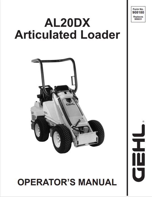 GHEL AL20DX ARTICULATED LOADER OPERATOR MANUAL 908180 - PDF
