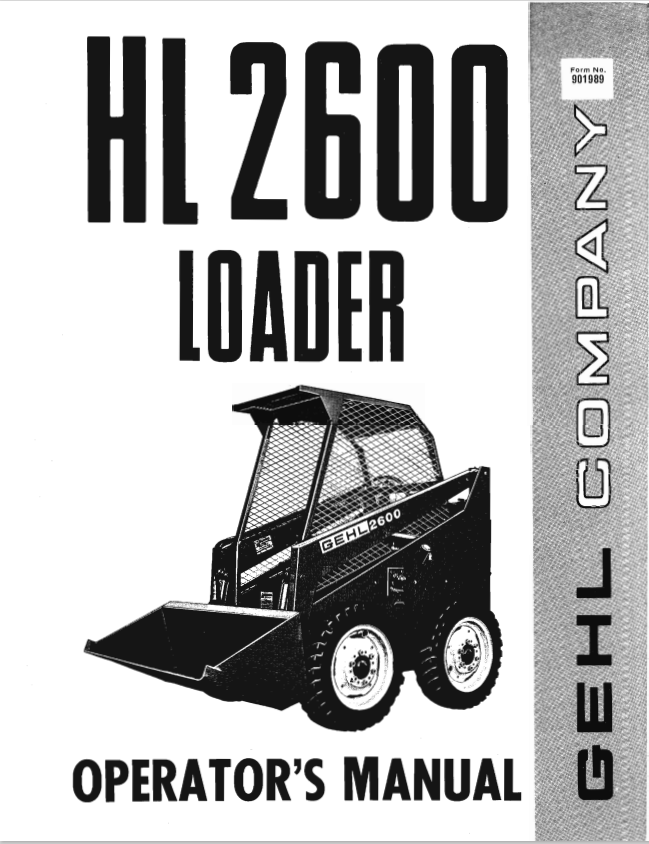 GHEL HL 2600 LOADER OPERATOR MANUAL 901989 - PDF
