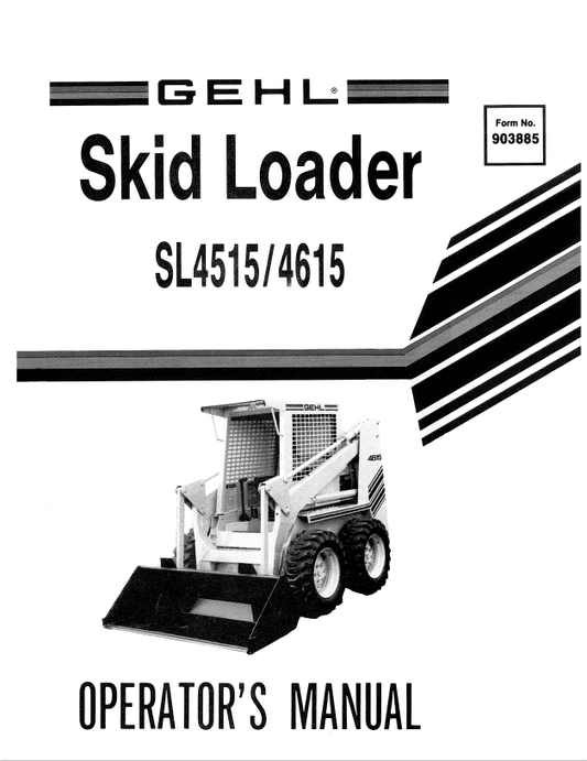 GHEL SL4515, 4615 SKID LOADER OPERATOR MANUAL 903885 - PDF