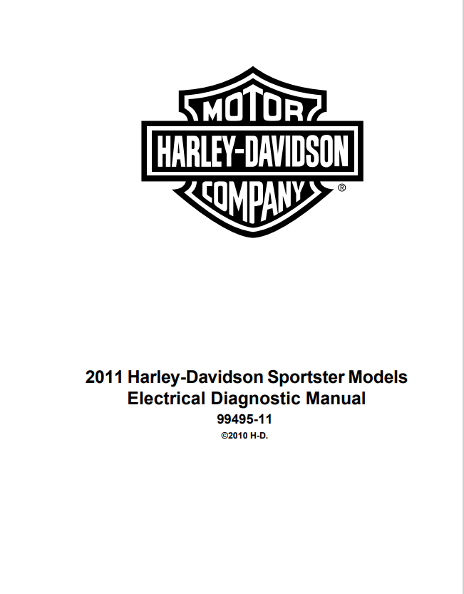 HARLEY-DAVIDSON 2011 SPORTSTER ELECTRICAL DIAGNOSTIC MANUAL 99495-11 - PDF