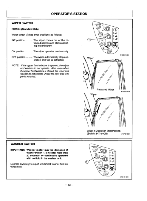 Hitachi EX200-5 Excavator Operator Manual EM14MEN13 PDF
