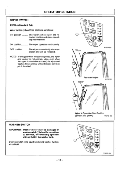 Hitachi EX200-5 Excavator Operator Manual EM14MEN13 PDF