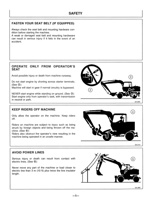 Hitachi EX60WD-2 Wheeled Excavator Operation Manual EM10R12