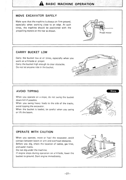 Hitachi UH103 UH103LC Hydraulic Excavator Operator Manual