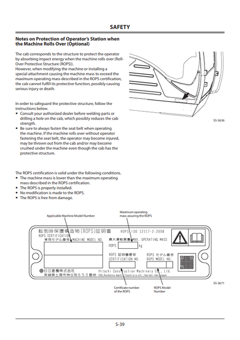Hitachi Zaxis 130-5G to 350LC-5G Excavator Manual PDF